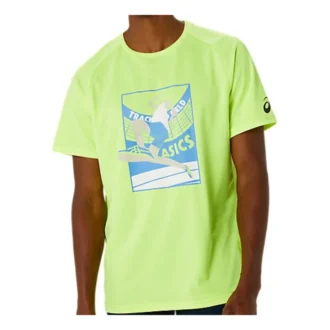 Camisa de manga corta con estampado «Amarillo de seguridad»