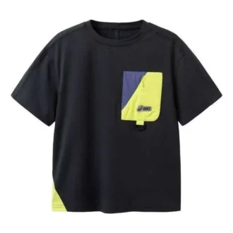 Camiseta con bolsillo con parche del logotipo «Negro»