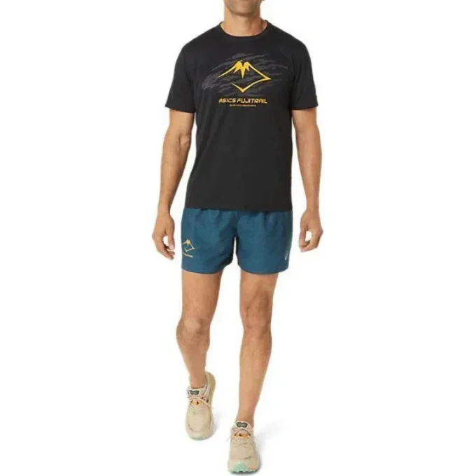 Camiseta con el logotipo de Fujitrail «Negro Amarillo»