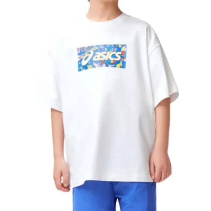 Camiseta con estampado de logotipo «White Blue»