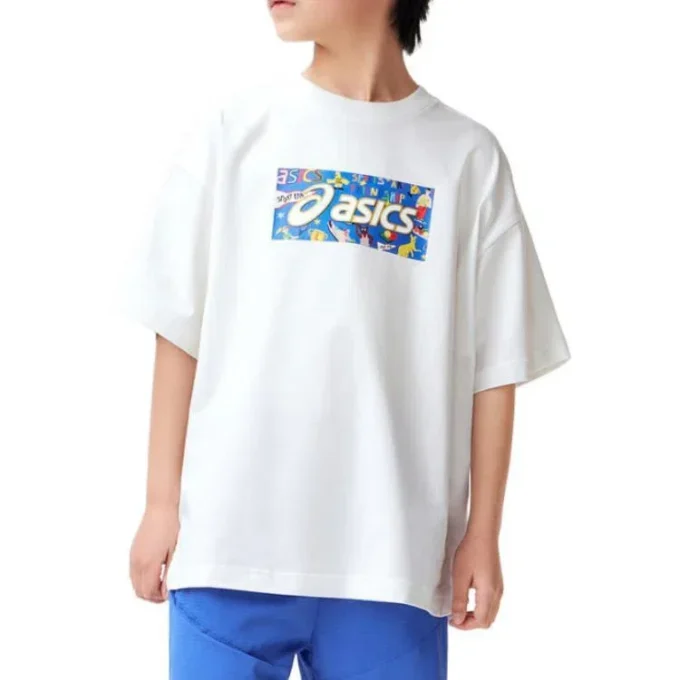 Camiseta con estampado de logotipo «White Blue»