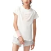 Camiseta con logotipo «White Pink»