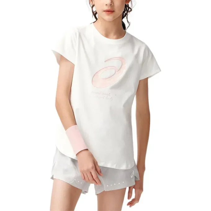 Camiseta con logotipo «White Pink»