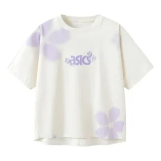 Camiseta con logotipo y flores «Blanco»