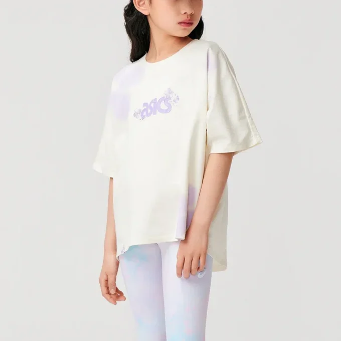 Camiseta con logotipo y flores «Blanco»