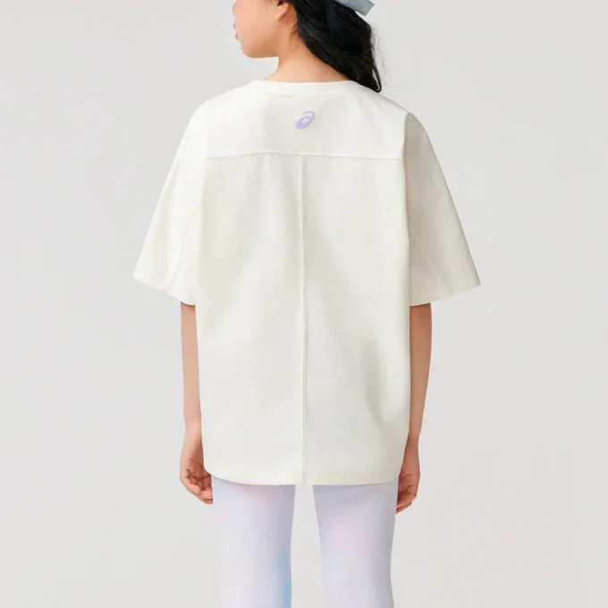 Camiseta con logotipo y flores «Blanco»