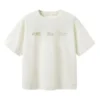 Camiseta con múltiples logotipos «Blanco Beige»