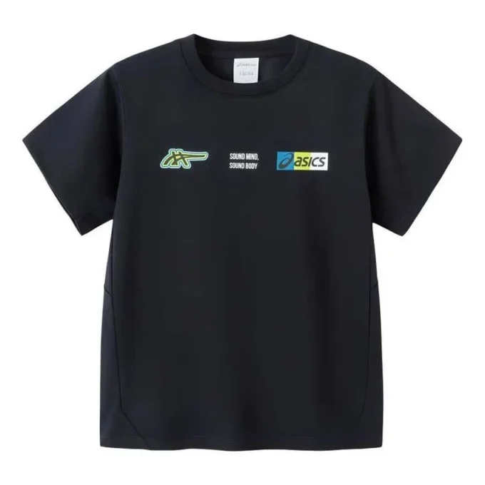 Camiseta con varios logotipos «Negro»