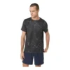 Camiseta de manga corta con estampado de motivo Suminagashi «Graphite Grey»