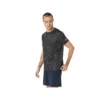 Camiseta de manga corta con estampado de motivo Suminagashi «Graphite Grey»
