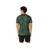 Camiseta de manga corta con estampado de motivos Suminagashi «Serpentine Green»