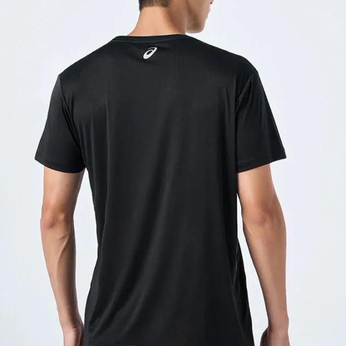 Camiseta de manga corta con logotipo en espiral «Negro»