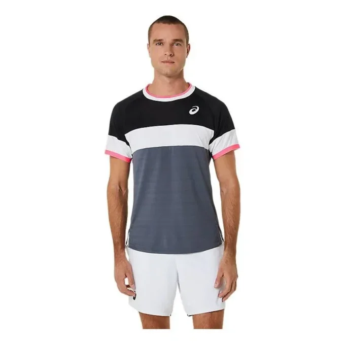 Camiseta de manga corta Match «Gris, blanco y negro»
