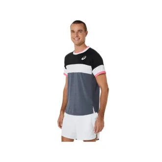 Camiseta de manga corta Match «Gris, blanco y negro»