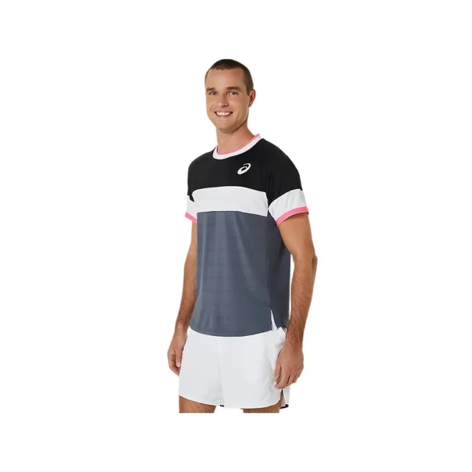 Camiseta de manga corta Match «Gris, blanco y negro»