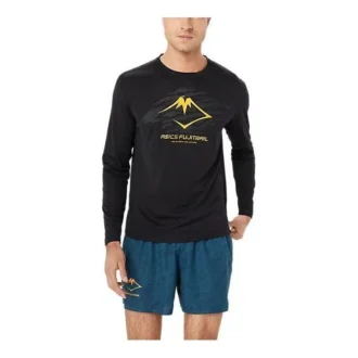 Camiseta de manga larga con el logotipo de Fujitrail «Negro Amarillo»
