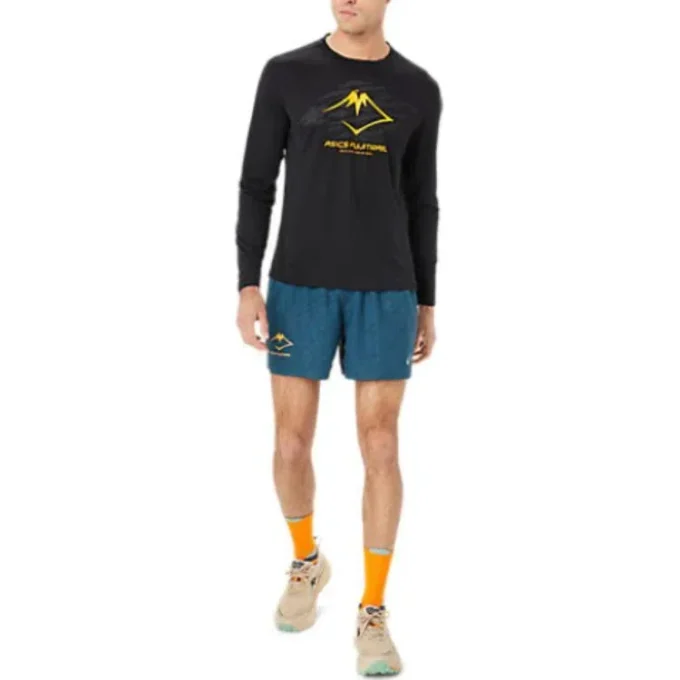 Camiseta de manga larga con el logotipo de Fujitrail «Negro Amarillo»