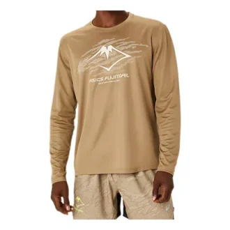 Camiseta de manga larga para correr Fujitrail «Oatmeal»