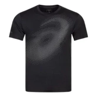Camiseta de running con logotipo reflectante «Negro»