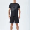 Camiseta de running con logotipo reflectante «Negro»