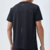 Camiseta de running con logotipo reflectante «Negro»