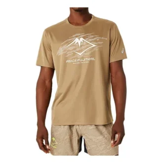 Camiseta de running Fujitrail «Tan White»