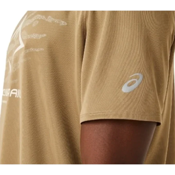 Camiseta de running Fujitrail «Tan White»