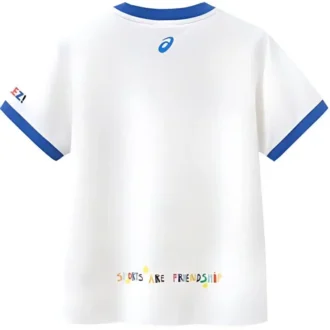 Camiseta informal estampada «White Blue»