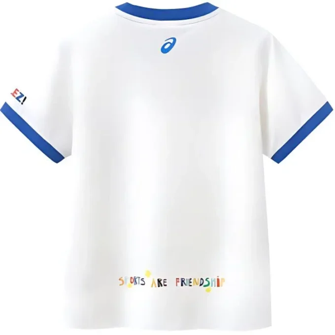 Camiseta informal estampada «White Blue»