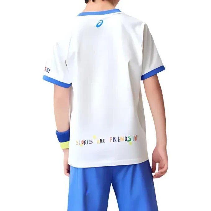 Camiseta informal estampada «White Blue»