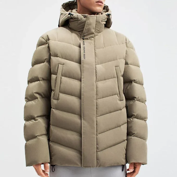 Chaqueta acolchada de plumón «Caqui»