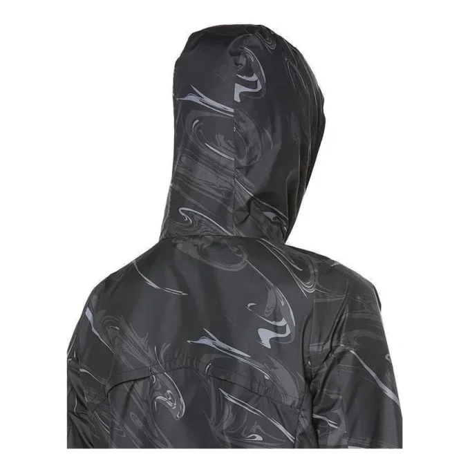 Chaqueta tejida con estampado para correr «Negro»