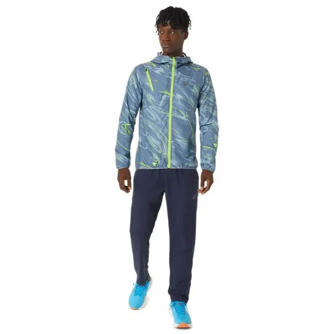 Chaqueta tejida con estampado repelente al agua «Blue Green»