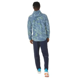 Chaqueta tejida con estampado repelente al agua «Blue Green»