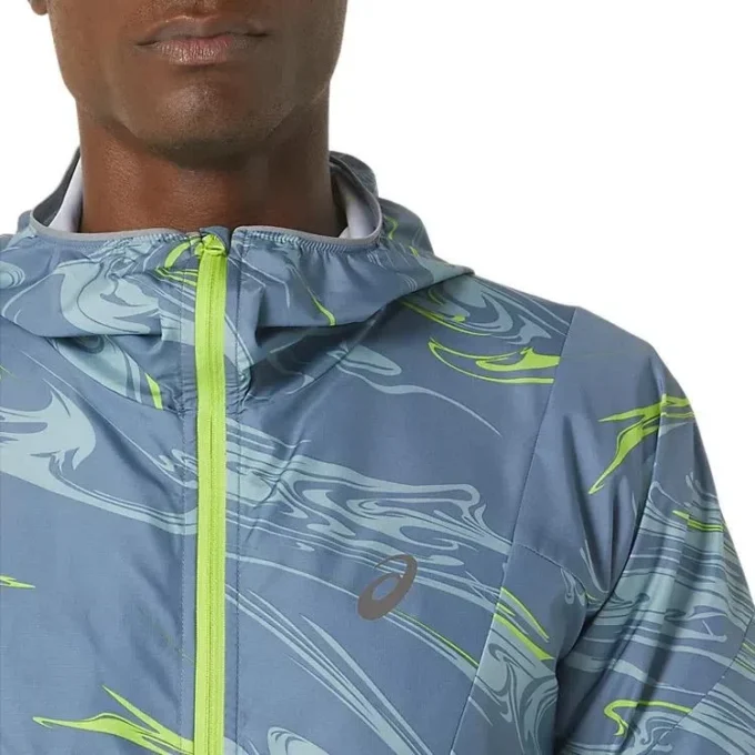 Chaqueta tejida con estampado repelente al agua «Blue Green»