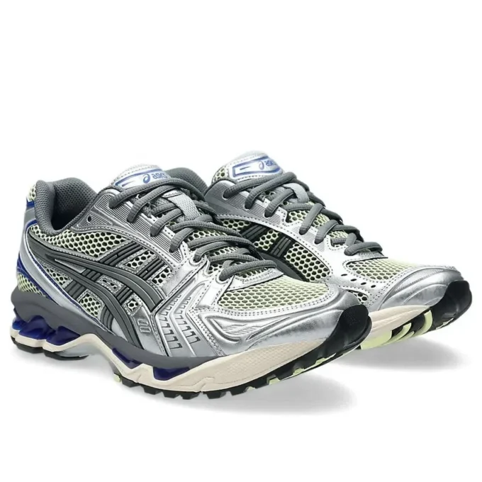 Gel-Kayano 14 «Amarillo suave, plateado y azul»