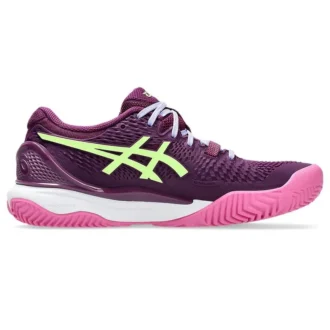 GEL-Resolution 9 Padel «Deep Mauve Lime Green»