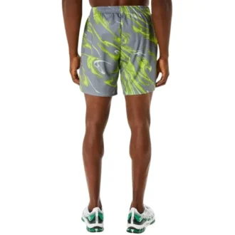 Pantalones cortos de 7 pulgadas con estampado de motivos Suminigashi «Grey Green»