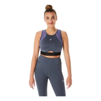 Sujetador deportivo con paneles de malla «Carrier Grey»