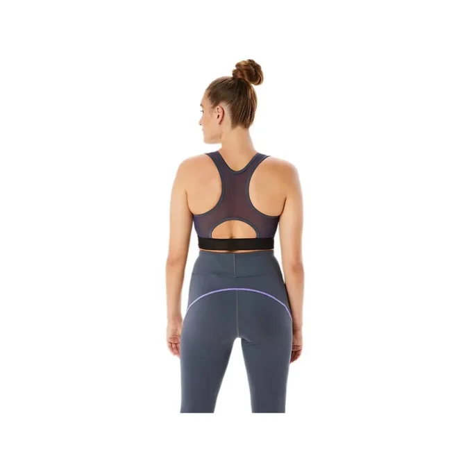 Sujetador deportivo con paneles de malla «Carrier Grey»
