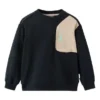 Suéter de bloques de color «Black Beige»