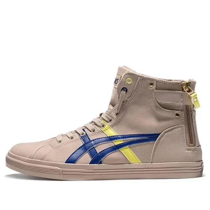 Zapatos altos de lona marrón claro/azul de Double Clutch
