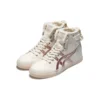Zapatos de baloncesto altos retro de felpa Double Clutch, color blanco leche/dorado